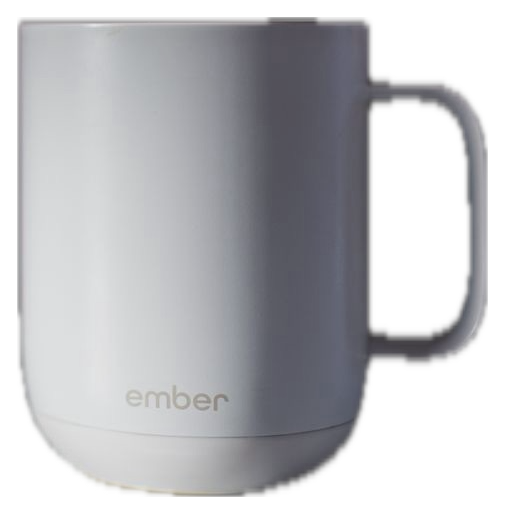 A transparent white mug sticker extracted from its original photo